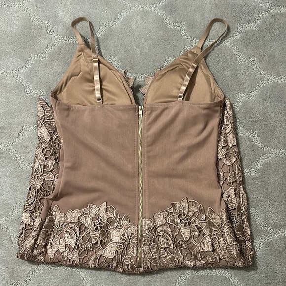 Beautiful Blush Dress with Lace Appliqué - Picture 2 of 4